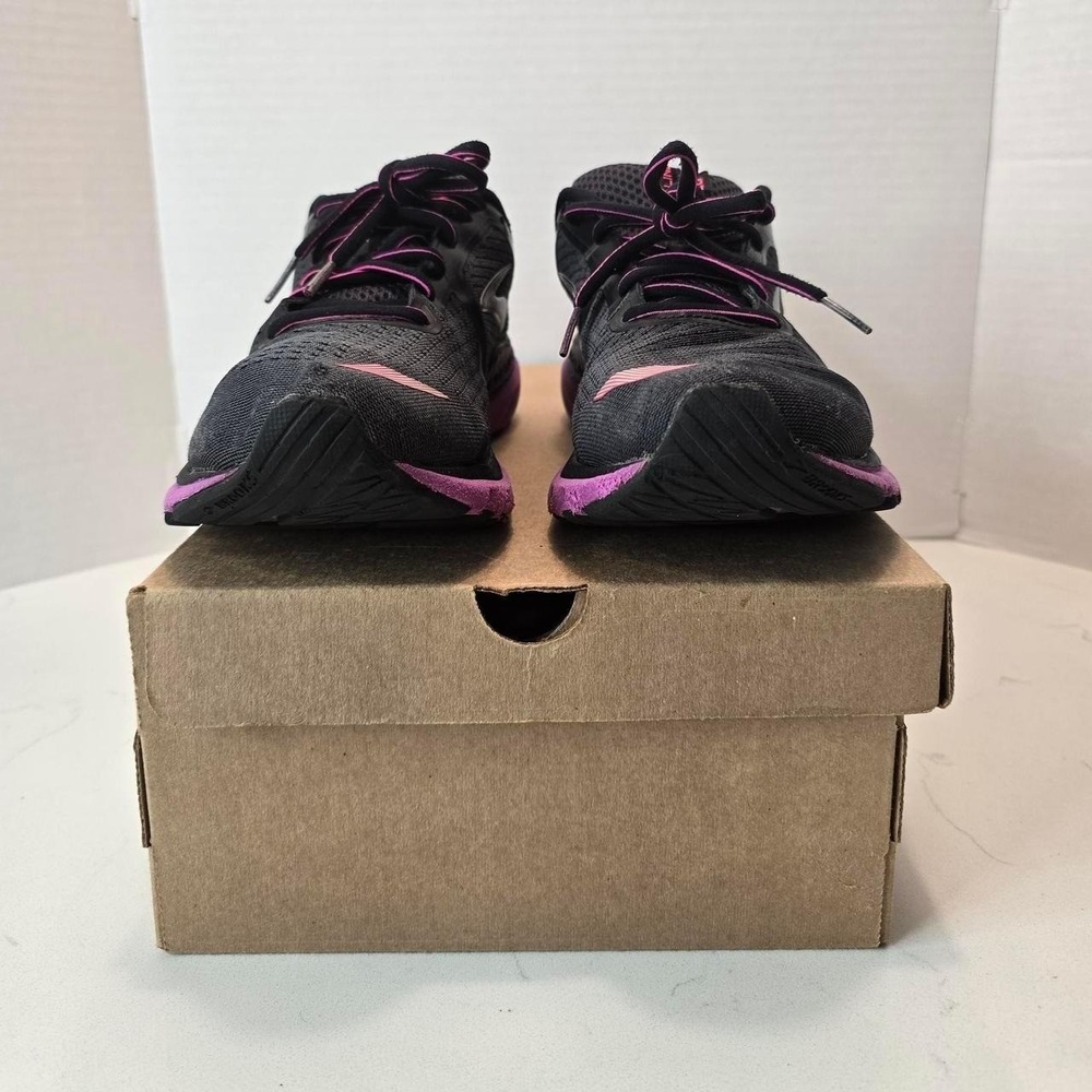 Brooks Adrenaline GTS 20 Black Purple Running Shoes Women- 9.5 - Picture 2 of 7